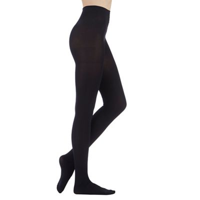 Black 80 Denier opaque tights with comfort waistband